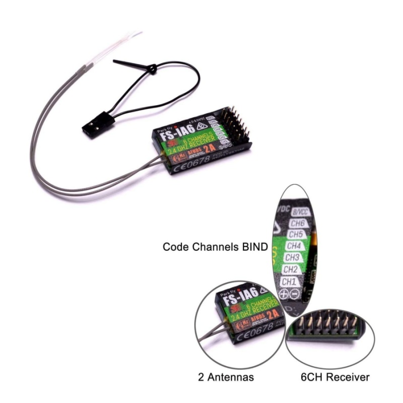 Drone Rc Racing - Flysky FS-IA6 Empfänger 6CH Dual Antenne