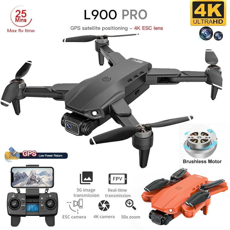 Drone Rc Plegable - L900 Pro GPS Drone 4K Professionelle