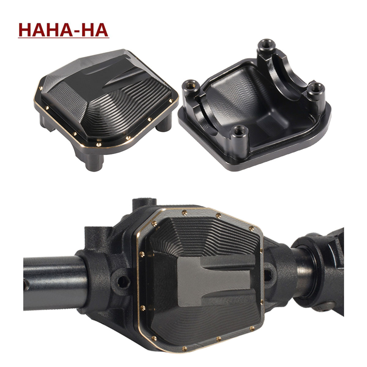 Rc Crawler Axle Parts - 33 g schwarze Beschichtung Messing Diff-Abdeckung