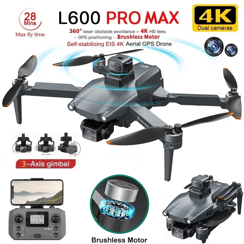 Drone Rc Plegable - L600 PRO MAX GPS Drone Professionelle
