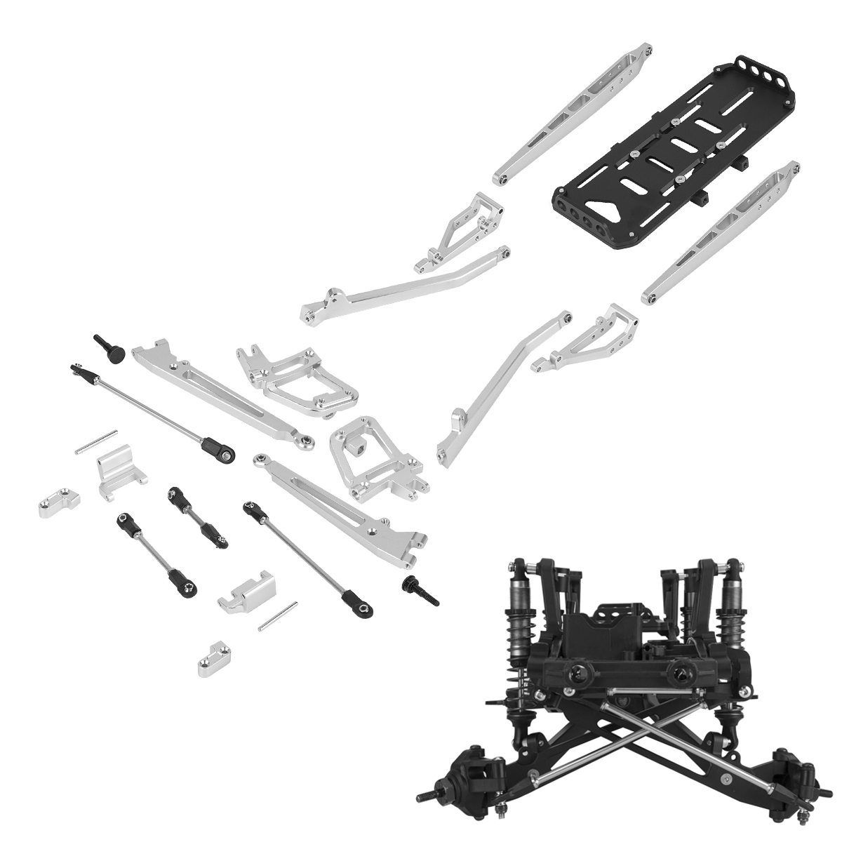 Rc Crawler Axle Parts - Aluminium scx10 ii Twin i-Beam 2WD
