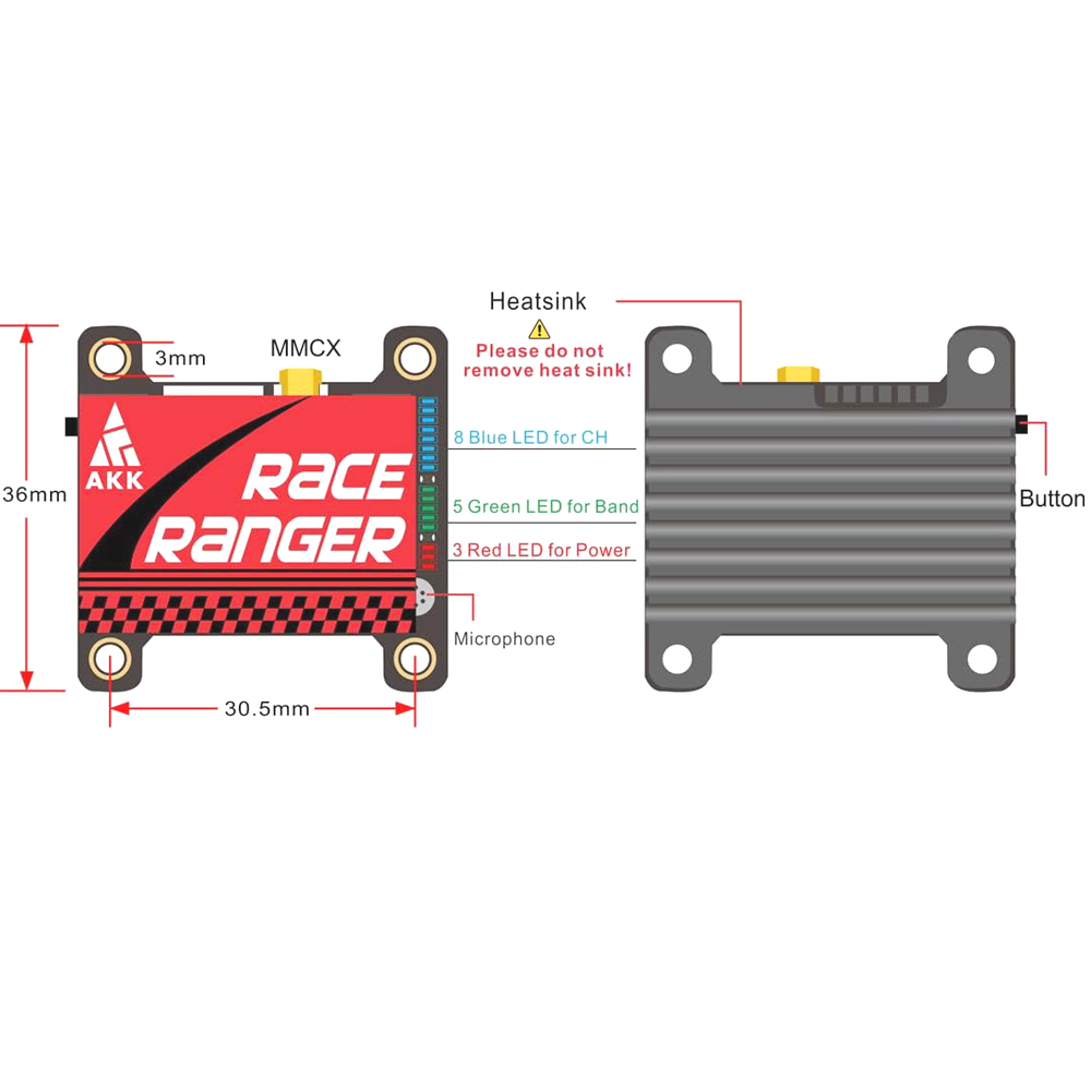 AKK 5.8G Langstrecken-VTX FPV- – Drone Rc Holder Bewertung und Preis