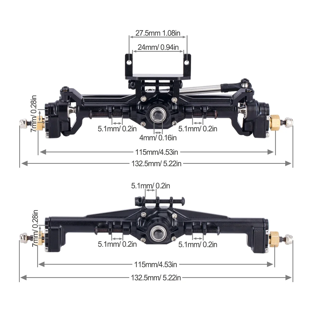 CNC-Portalachsen aus Aluminium – Rc Crawler Axle Parts Bewertung und Preis