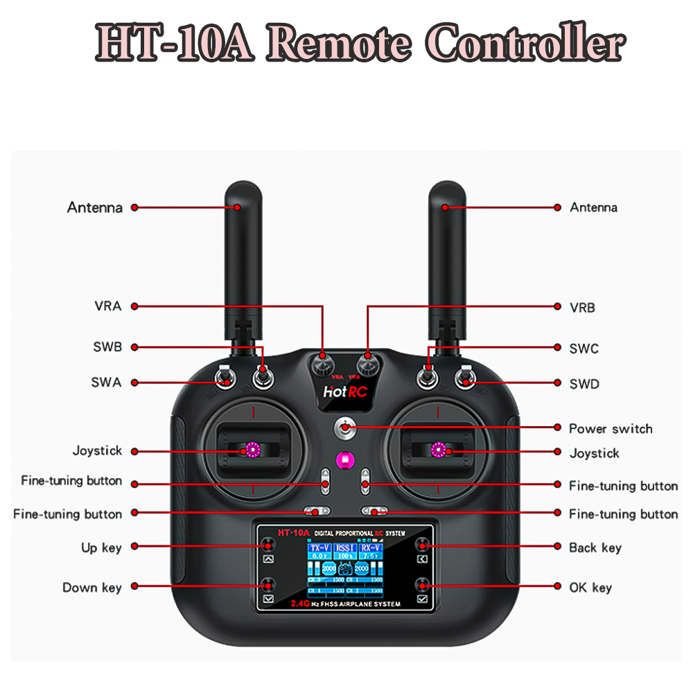 Hotrc HT-10A 2,4G 10-Kanal Sen – Drone And Car Bewertung und Preis