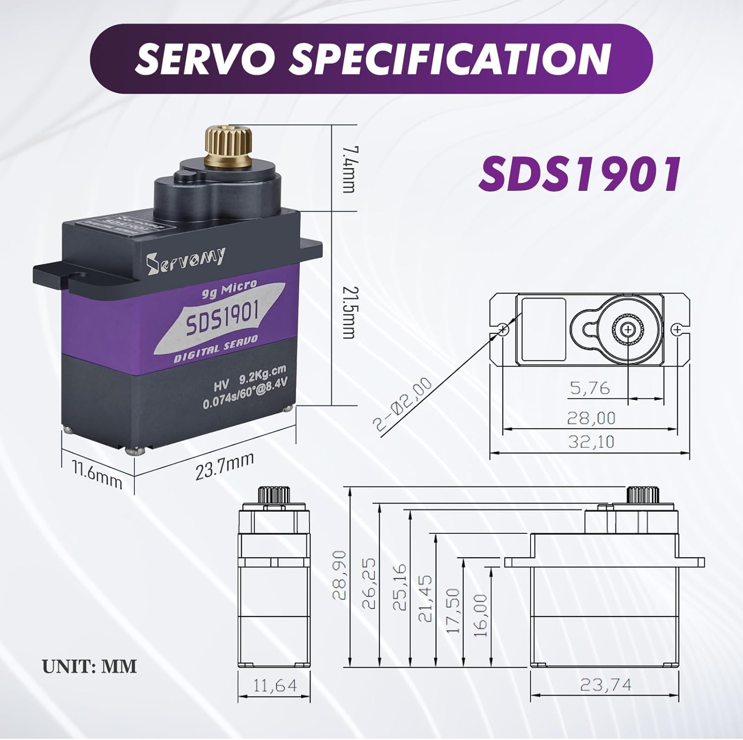 SERVOMY-SDS1901 Digital 9G Mic – Drone And Car Bewertung und Preis