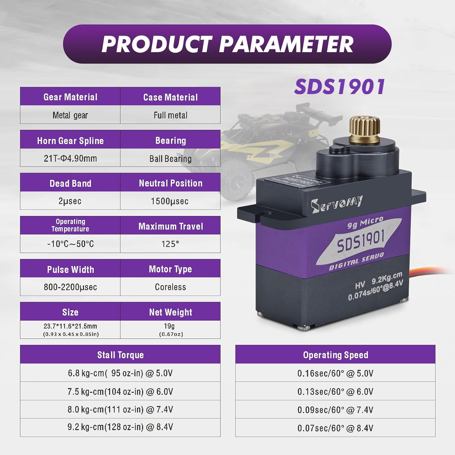 SERVOMY-SDS1901 Digital 9G Mic – Drone And Car Bewertung und Preis