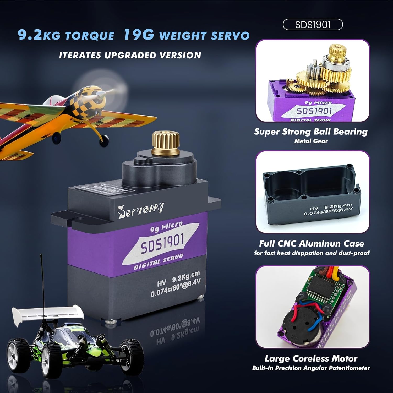 SERVOMY-SDS1901 Digital 9G Mic – Drone And Car Bewertung und Preis
