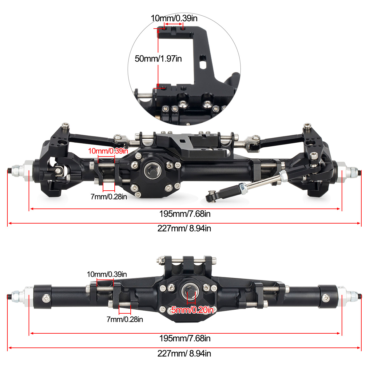 CNC Aluminium Vorne Hinten Ger – Rc Crawler Axle Parts Bewertung und Preis